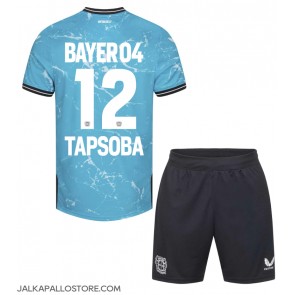 Bayer Leverkusen Edmond Tapsoba #12 Kolmaspaita Lapsille 2023-24 Lyhythihainen (+ shortsit)